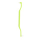 Double-sided monobundle toothbrush, curved, light green